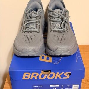 Brooks Glycerin 23 Running Shoes Men’s Size 11 Grey Plush Cushion NEW